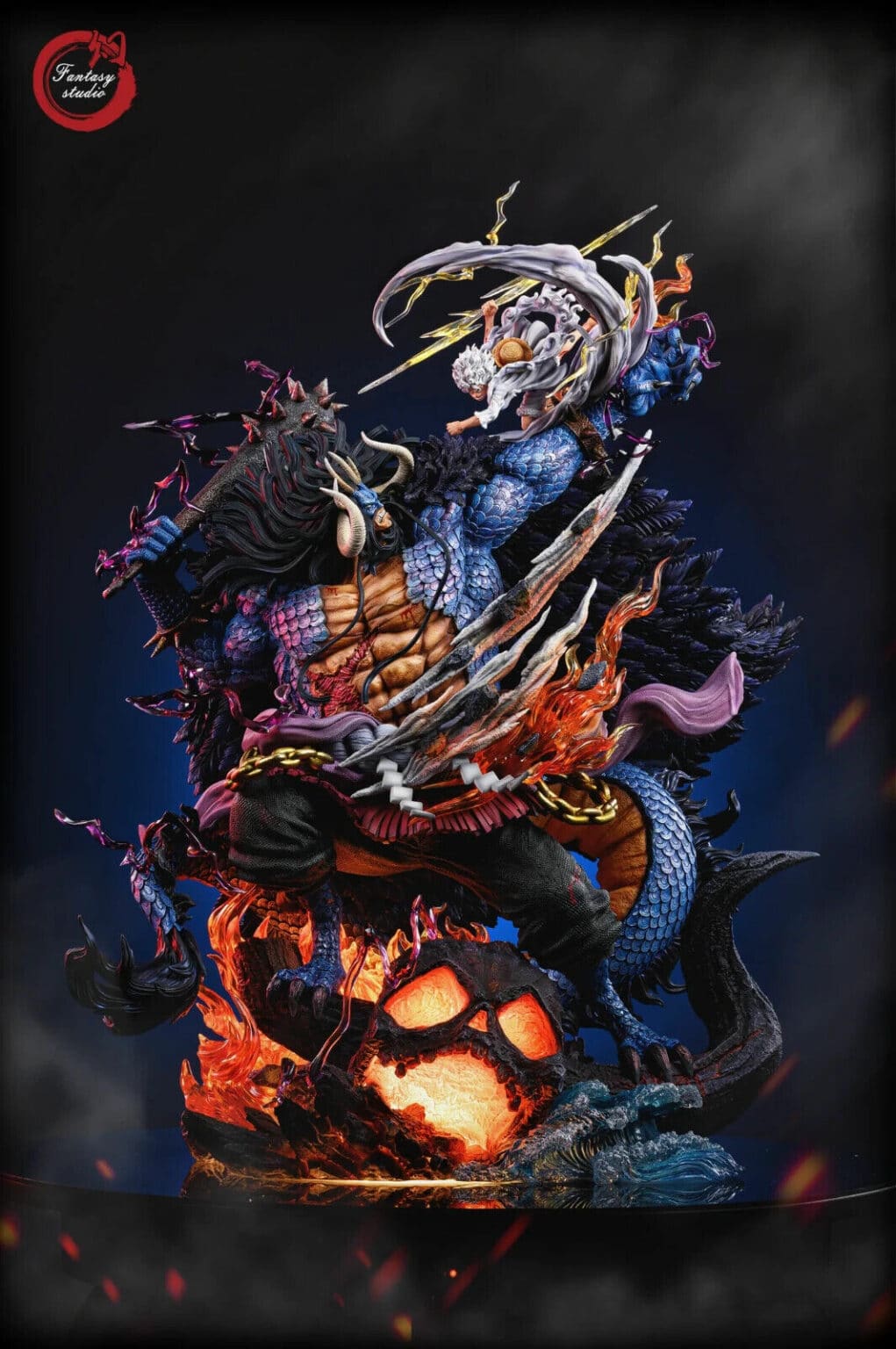 One Piece Monkey D Luffy Vs Kaido Resin Statue Von Fantasy