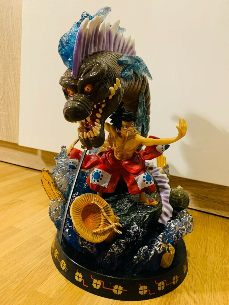 Anime One Piece - Kimono Luffy | Serpent Dragon Resin Statue ...