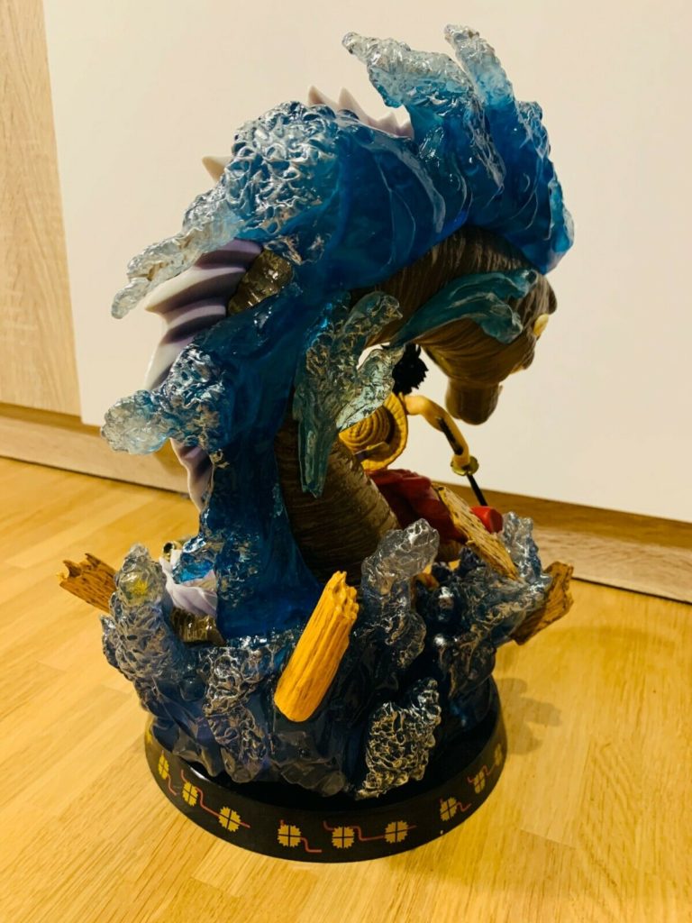 Anime One Piece Kimono Luffy Serpent Dragon Resin Statue