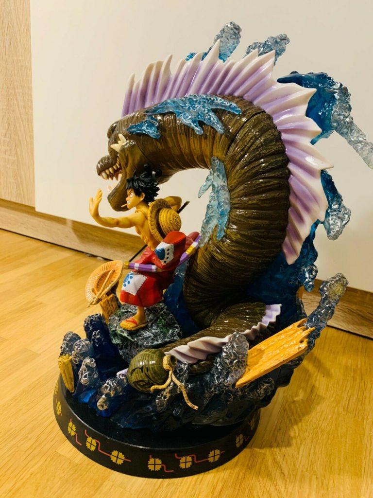 Anime One Piece - Kimono Luffy | Serpent Dragon Resin Statue ...