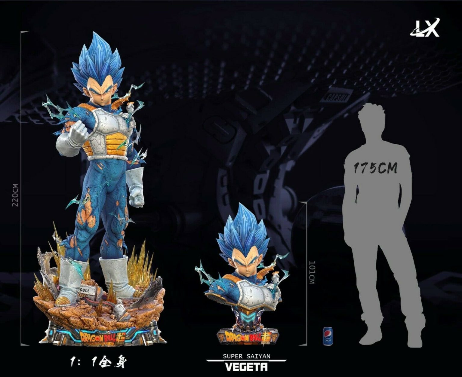 Dragon Ball Z Vegeta Lifesize 11 Resin Statue von LX Studio