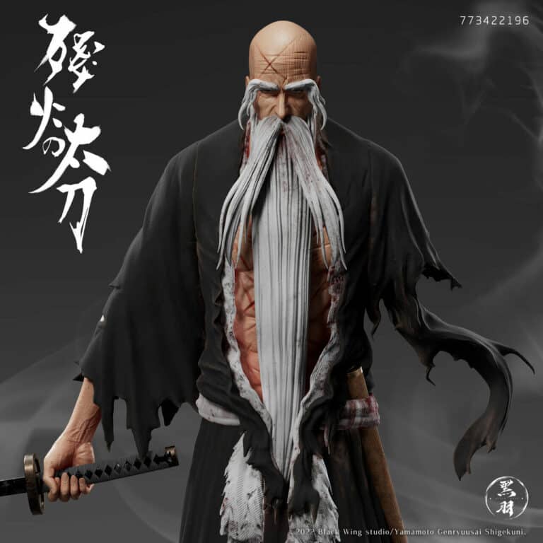 Bleach Yamamoto Genryūsai Shigekuni 16 Resin Statue von Black