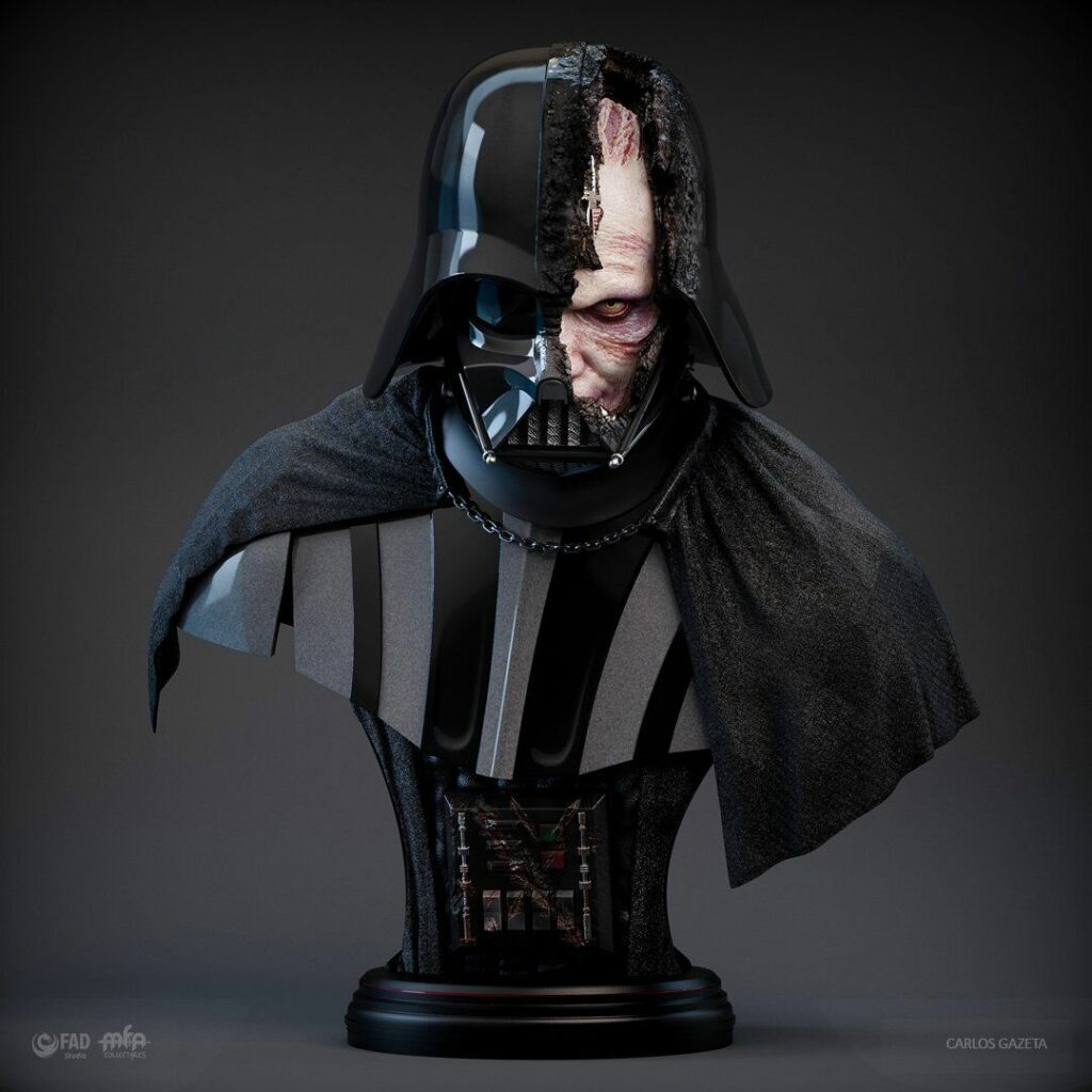 Star Wars Battle Damaged Darth Vader 11 Resin Bust von MFA