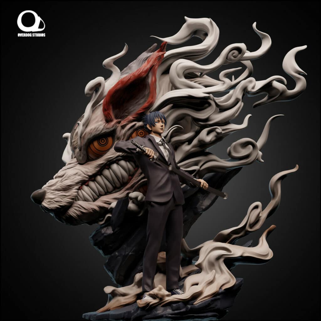 Action Figure Chainsaw Man Aki Hayakawa 24cm – Con Volpe Luminosa, Collezione