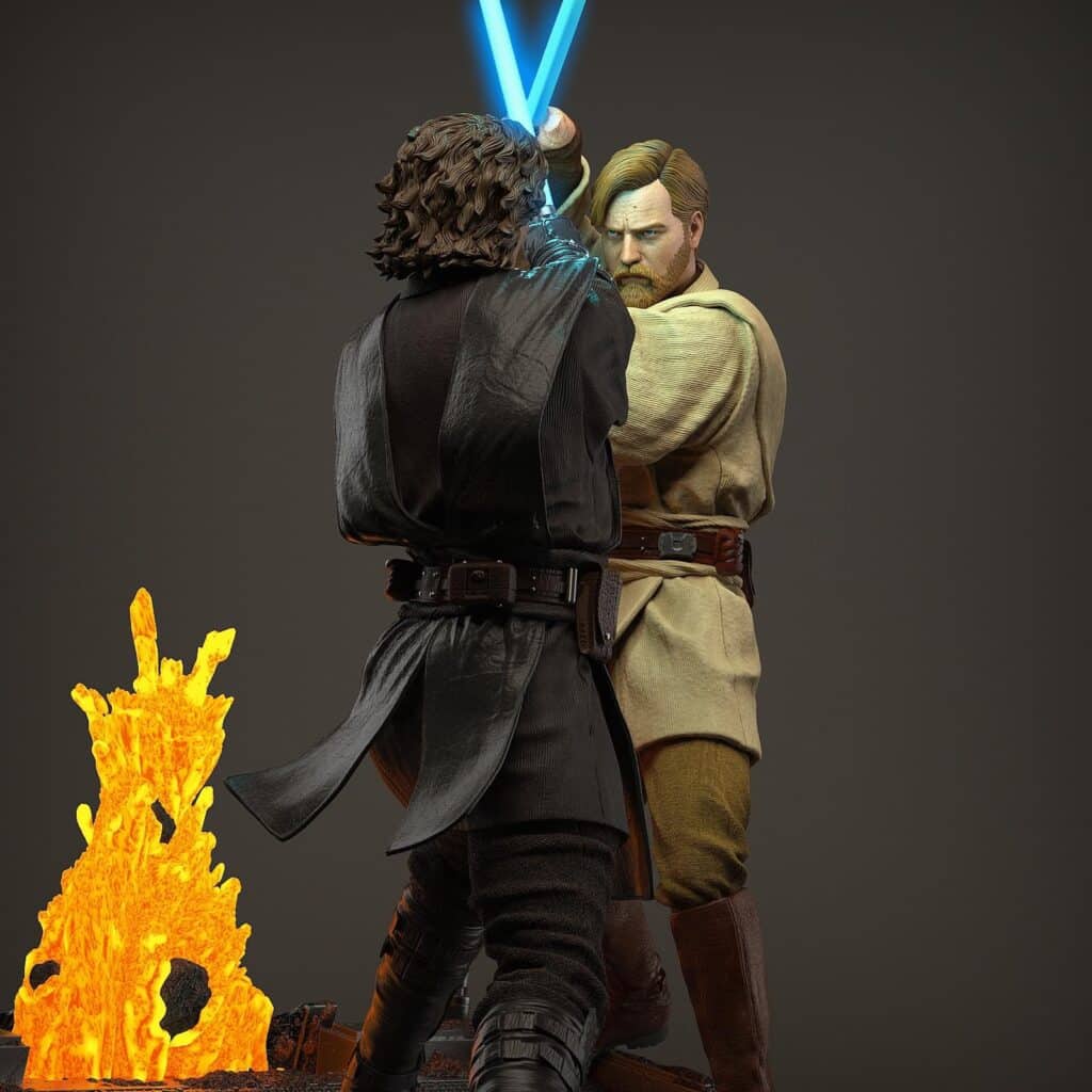 Star Wars - Anakin Skywalker vs. Obi-Wan | 1:4 Resin Statue | von MFA ...