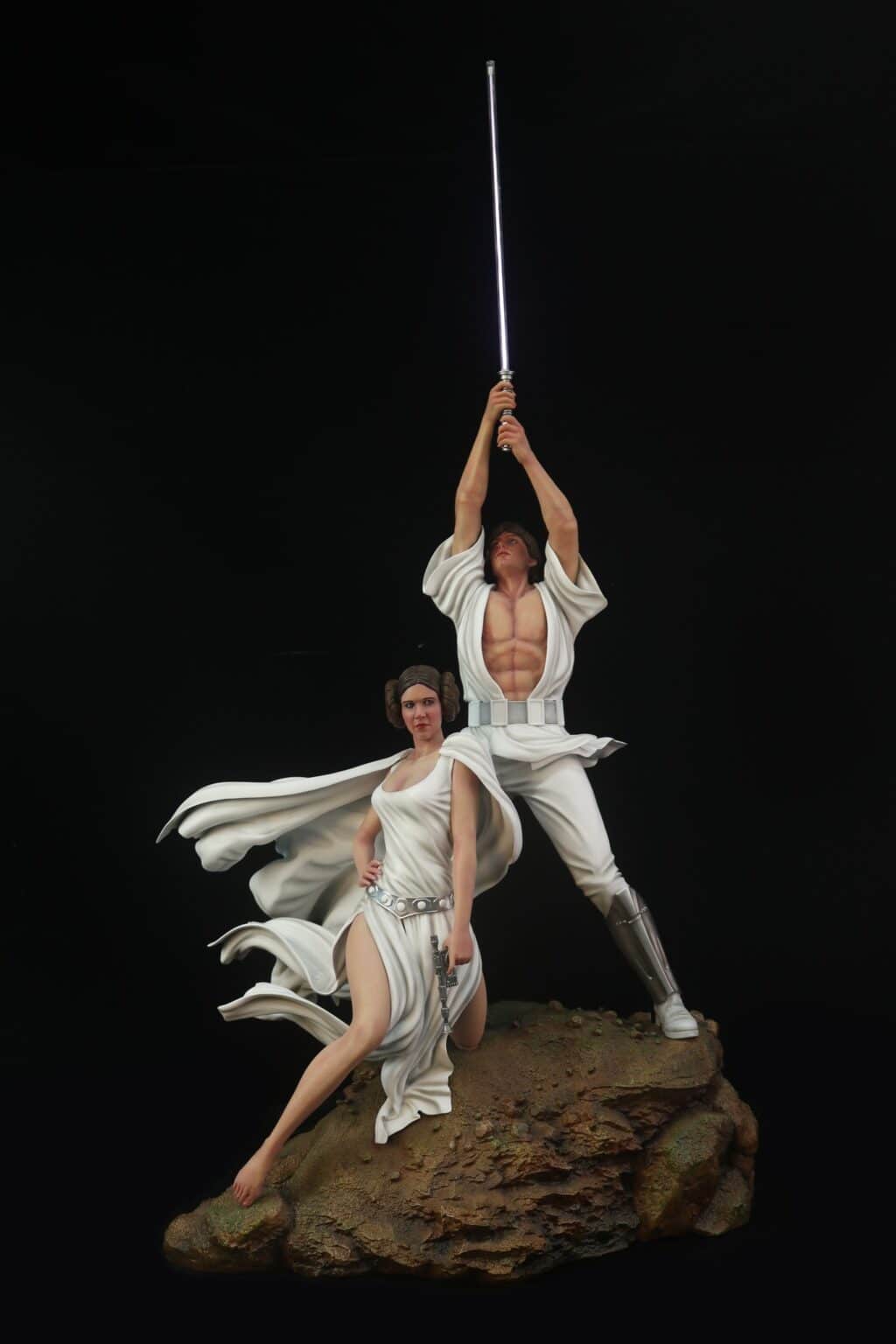 Star Wars Luke & Leia 14 Resin Statue von MFA Collectibles